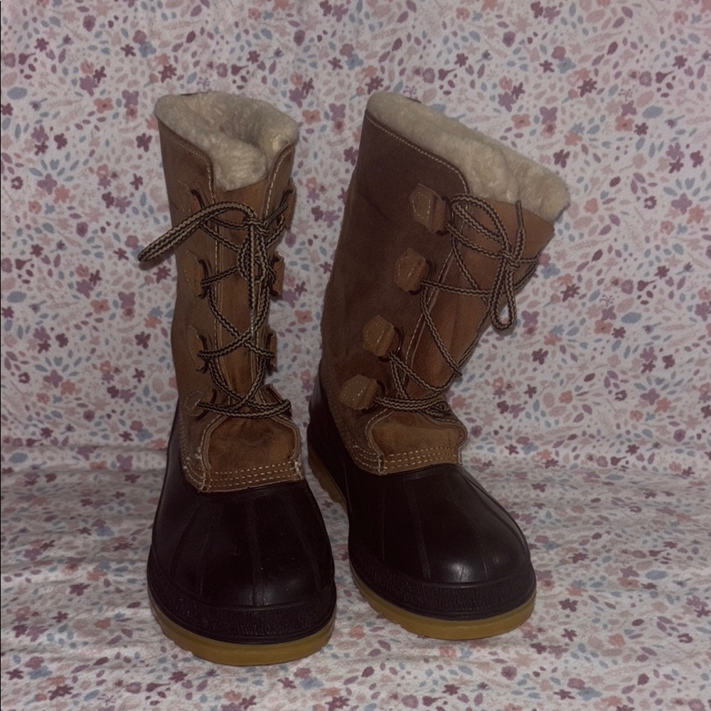 Kamik Tan and Cream Waterproof Boots